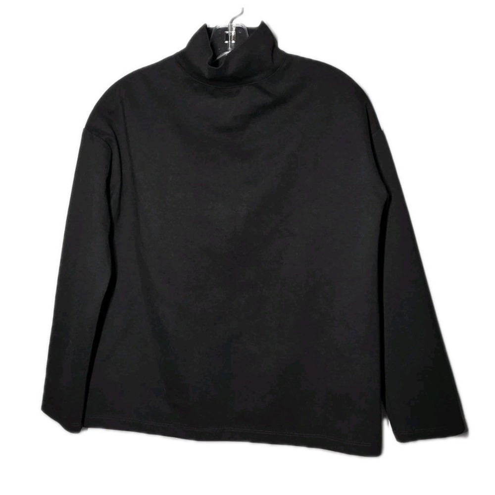 $138 NWT Emerson Fry Womens Size XSmall‎ Edie Mock Turtleneck Top Black